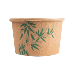 POTS À GLACES 'FEEL GREEN' 120 ML 210 + 18 PE G/M2 Ø7,7x4,7 CM MARRON CARTON (2000 UNITÉ)