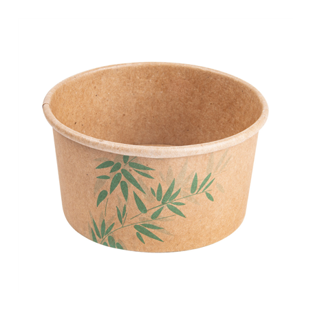 Image POTS À GLACES 'FEEL GREEN' 150 ML 250 + 18 PE G/M2 Ø8,5x4,5 CM MARRON CARTON (2000 UNITÉ) #1