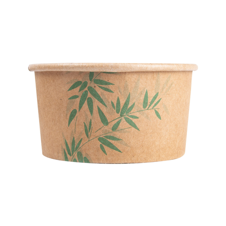 POTS À GLACES 'FEEL GREEN' 150 ML 250 + 18 PE G/M2 Ø8,5x4,5 CM MARRON CARTON (2000 UNITÉ)