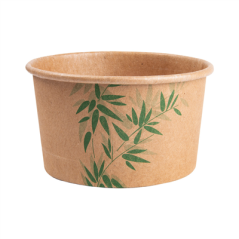 POTS À GLACES 'FEEL GREEN' 180 ML 250 + 18 PE G/M2 Ø8,7x5,2 CM MARRON CARTON (2000 UNITÉ)