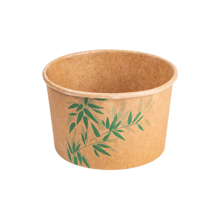 Image POTS À GLACES 'FEEL GREEN' 240 ML 250 + 18 PE G/M2 Ø9,4x5,5 CM MARRON CARTON (2000 UNITÉ) #1