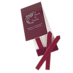 Image ÉTUI 3 LIMES À ONGLES "TOUCH OF CHARM"  4,3x7,7 CM BORDEAUX (250 UNITÉ) #1