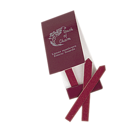 Image ÉTUI 3 LIMES À ONGLES "TOUCH OF CHARM"  4,3x7,7 CM BORDEAUX (250 UNITÉ) #1