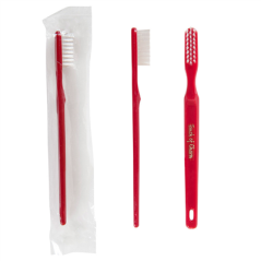Image BROSSES À DENTS EN SACHETS 'TOUCH OF CHARM' 15,5x1x1,5 CM BORDEAUX PS (100 UNITÉ) #1