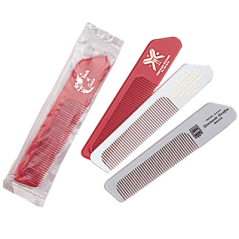 Image PEIGNES EN SACHETS 'TOUCH OF CHARM' 14x2,8x0,3 CM BORDEAUX PS (100 UNITÉ) #1