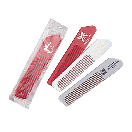 Image PEIGNES EN SACHETS 'TOUCH OF CHARM'  14x2,8x0,3 CM BORDEAUX PS (100 UNITÉ) #1