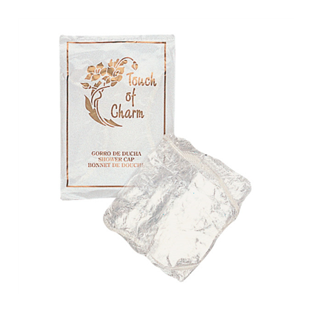 Image BONNETS DOUCHE 'TOUCH OF CHARM'  25 CM TRANSPARENT PE (200 UNITÉ) #1
