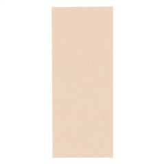 Image SERVIETTES RECYCLÉES EMB. 'D.POINT' 40x32 CM 'JUST IN TIME CLOSED' 40 + 10PE G/M2 11x25 CM NATUREL KRAFT VERGÉ (300 UNITÉ)