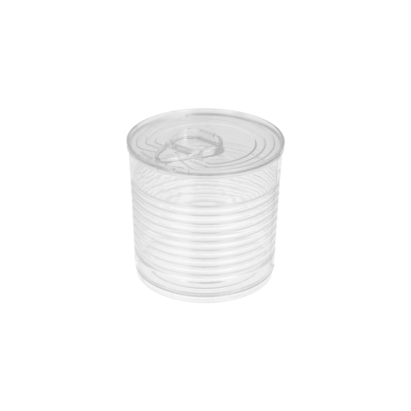 BOÎTES DE CONSERVE 220 ML Ø 7,4x7,2 CM TRANSPARENT PS (100 UNITÉ)