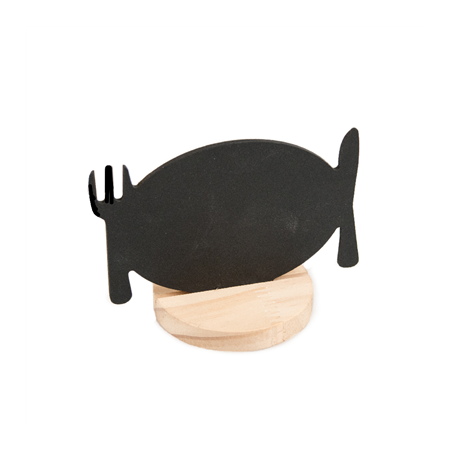 Image ARDOISES DE TABLE + SUPPORT  12,7x8 CM NOIR BOIS (1 UNITÉ) #1