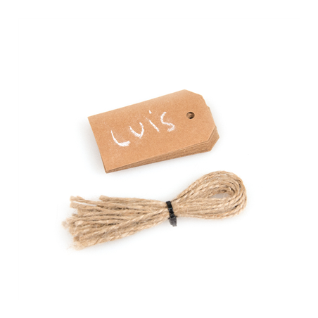 Image 12 U. ÉTIQUETTES D'ARDOISE  3,9x7 CM MARRON CARTON (1 UNITÉ) #1