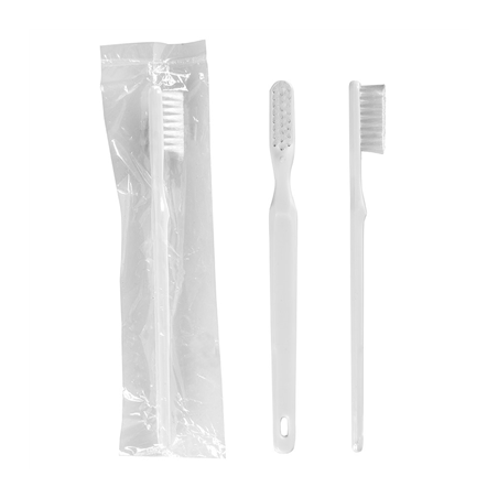 Image BROSSES À DENTS EN SACHETS  18,5 CM TRANSPARENT PS (100 UNITÉ) #1