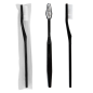 Image BROSSES À DENTS EN SACHETS  15,5x1x1,5 CM NOIR PS (100 UNITÉ) #1