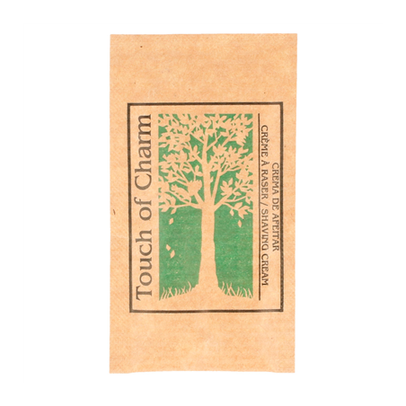 Image SACHETS CRÈME À RASER 'FEEL GREEN' 5 ML 8x4,5 CM NATUREL KRAFT (2000 UNITÉ) #1