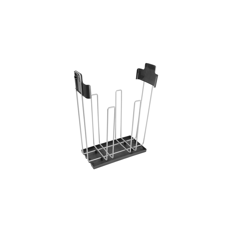 SUPPORT DE SACS COMPOSTABLES  27x13x39 CM ARGENTE (1 UNITÉ)