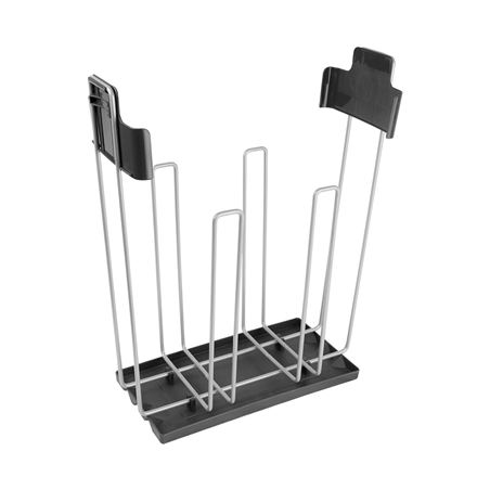 Image SUPPORT DE SACS COMPOSTABLES  27x13x39 CM ARGENTE (1 UNITÉ) #1