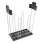 Image SUPPORT DE SACS COMPOSTABLES  27x13x39 CM ARGENTE (1 UNITÉ) #1