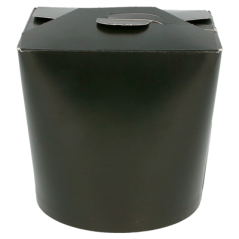 Image RÉCIPIENTS MULTIUSAGES MICRO-ONDABLES 780 ML 305 + 18 PE G/M2 Ø9x9 CM NOIR CARTON (50 UNITÉ) #1