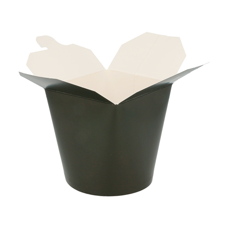 RÉCIPIENTS MULTIUSAGES MICRO-ONDABLES 780 ML 305 + 18 PE G/M2 Ø9x9 CM NOIR CARTON (50 UNITÉ)