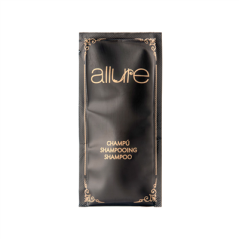 Image SACHETS SHAMPOOING 'ALLURE' 10 ML 10x5 CM NOIR PET (1000 UNITÉ) #1