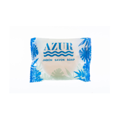 Image SAVONNETTES RONDES EN SACHETS BLANC 'AZUR' 20 G Ø5,2x1 CM (500 UNITÉ) #1