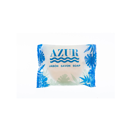Image SAVONNETTES RONDES EN SACHETS BLANC 'AZUR' 20 G Ø5,2x1 CM (500 UNITÉ) #1
