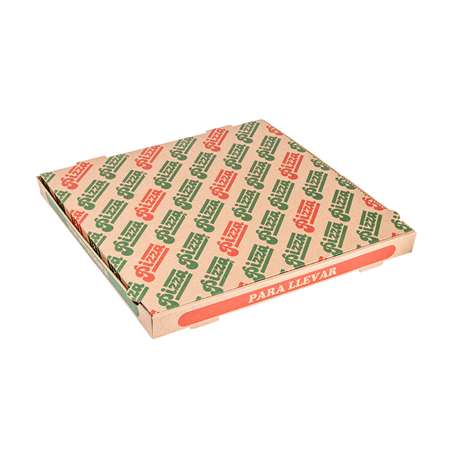 Image BOÎTES PIZZA MICROCANNELURE  350 G/M2 40x40x3,5 CM NATUREL CARTON (100 UNITÉ) #1