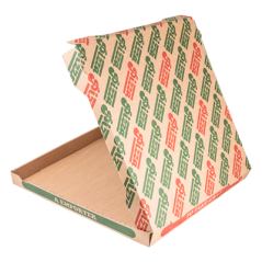Image BOÎTES PIZZA MICROCANNELURE  350 G/M2 40x40x3,5 CM NATUREL CARTON (100 UNITÉ) #3