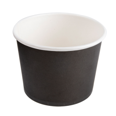 Image POTS 500 ML 280 + 18 PE G/M2 Ø11x8,2 CM NOIR CARTON (500 UNITÉ) #1