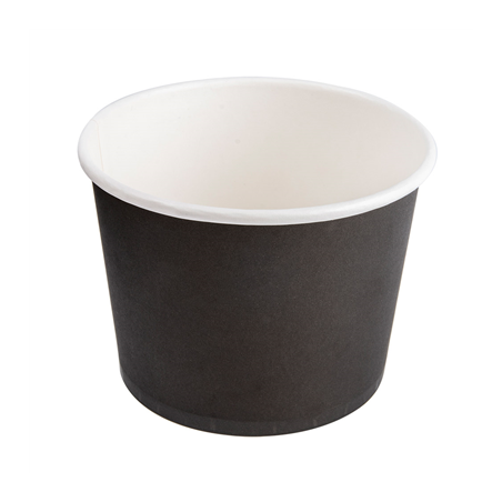 Image POTS 500 ML 280 + 18 PE G/M2 Ø11x8,2 CM NOIR CARTON (500 UNITÉ) #1