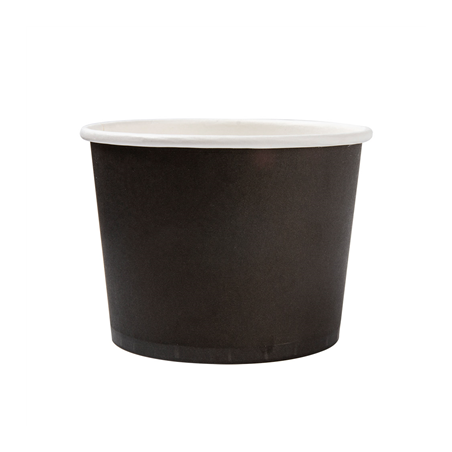 POTS 500 ML 280 + 18 PE G/M2 Ø11x8,2 CM NOIR CARTON (500 UNITÉ)