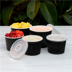 Image POTS 500 ML 280 + 18 PE G/M2 Ø11x8,2 CM NOIR CARTON (500 UNITÉ) #4
