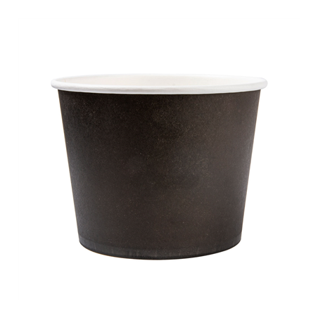 POTS 1000 ML 300 + 18 PE G/M2 Ø13,5x10,4 CM NOIR CARTON (500 UNITÉ)