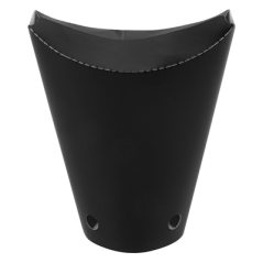GOBELETS À FRITES AVEC FERMETURE 12 OZ - 360 ML 220 + 18PE G/M2 6,7x12,5 CM NOIR CARTON (100 UNITÉ)