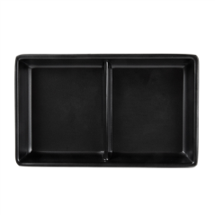 Image RÉCIPIENTS 2 COMPARTIMENTS 'ASAMI WARE'  13,1x8,8x2,5 CM NOIR MÉLAMINE (12 UNITÉ) #3