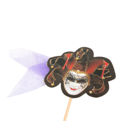 DÉCORATIONS GLACES "MASQUES" 18 (h) CM ASSORTI BOIS (100 UNITÉ)