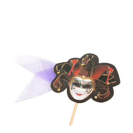 DÉCORATIONS GLACES "MASQUES"  18 (h) CM ASSORTI BOIS (100 UNITÉ)
