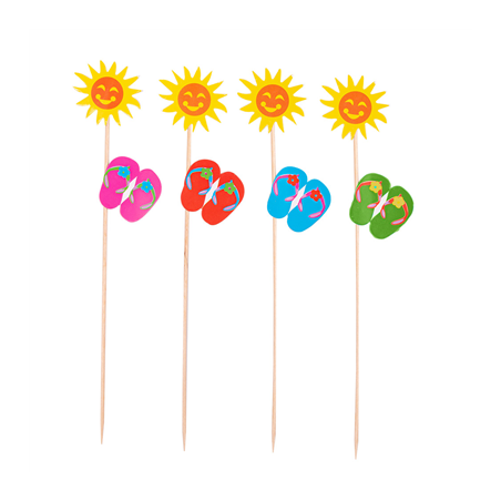 Image DÉCORS POUR GLACES "ÉTÉ"  20 (h) CM ASSORTI BOIS (100 UNITÉ) #1