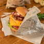Image PAPIER INGRAISSABLES OUVERT 2 CÔTÉS FAST FOOD 'TIMES' 32 G/M2 16x16,5 CM NATUREL PARCH.INGRAISSABLE (500 UNITÉ) #5