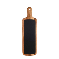 Image PLATEAU PRÉSENTATION RECTANGULAIRE  50,8x15,3x1,5 CM NATUREL ARDOISE+BOIS (3 UNITÉ) #1