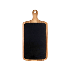 Image PLATEAU PRÉSENTATION RECTANGULAIRE  53x26x1,5 CM NATUREL ARDOISE+BOIS (2 UNITÉ) #1