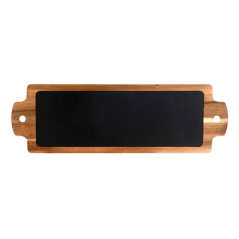 Image PLATEAU PRÉSENTATION RECTANGULAIRE  63,5x20x1,5 CM NATUREL ARDOISE+BOIS (2 UNITÉ) #1