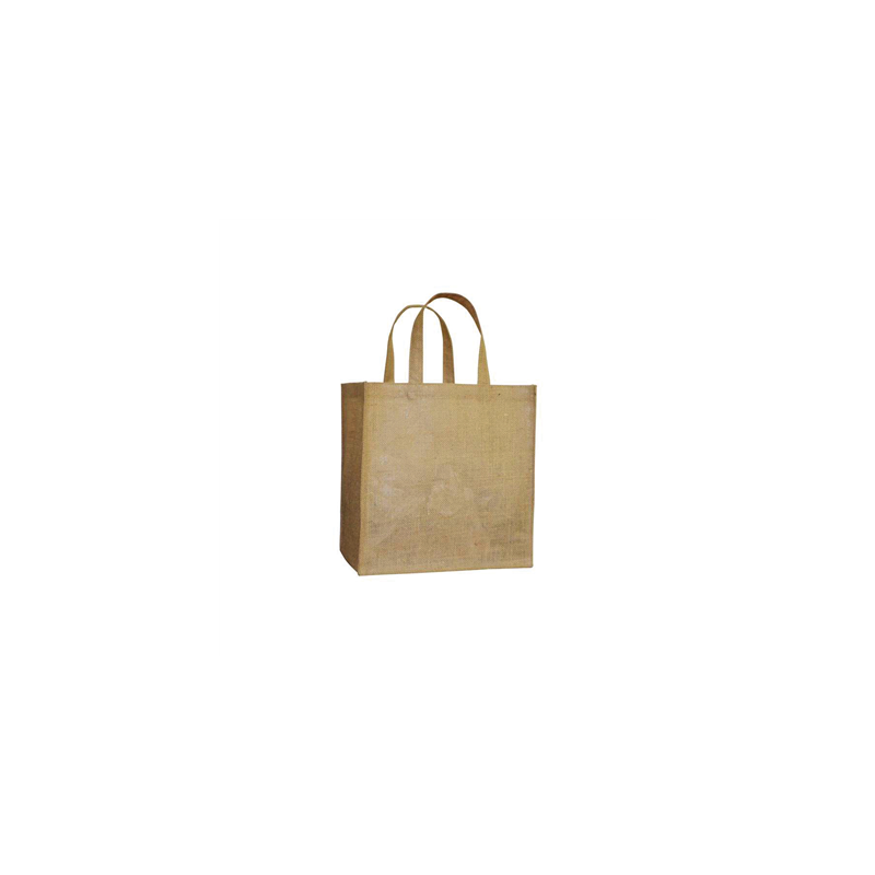 SAC SANS DÉCOR AVEC ANSES  260 G/M2 29+18x30 CM NATUREL JUTE (10 UNITÉ)