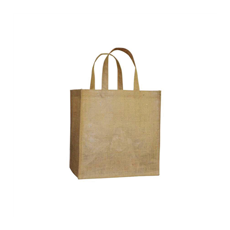Image SAC SANS DÉCOR AVEC ANSES  260 G/M2 29+18x30 CM NATUREL JUTE (10 UNITÉ) #1