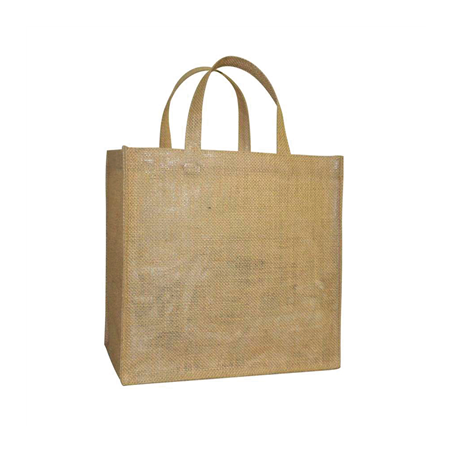 Image SAC SANS DÉCOR AVEC ANSES  260 G/M2 33+24x34,5 CM NATUREL JUTE (10 UNITÉ) #1