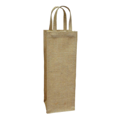 Image SAC SANS DÉCOR AVEC ANSES 260 G/M2 11+10x33 CM NATUREL JUTE (10 UNITÉ) #1