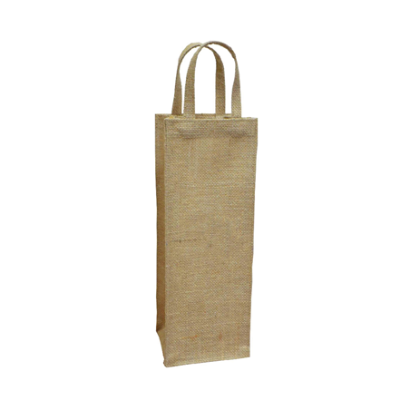 Image SAC SANS DÉCOR AVEC ANSES  260 G/M2 11+10x33 CM NATUREL JUTE (10 UNITÉ) #1