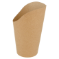 Image GOBELETS A FRITES OUVERTS 16 OZ - 480 ML 200 + 25PE G/M2 Ø8,5x13,5 CM MARRON CARTON (50 UNITÉ) #2