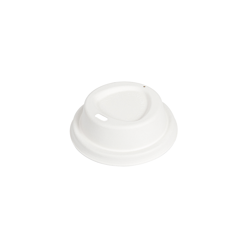 COUVERCLES POUR GOBELETS À CAFÉ 240 ML 'BIONIC' Ø 8 CM BLANC BAGASSE (1000 UNITÉ) COUVERCLES POUR GOBELETS À CAFÉ 240 ML 'BIONIC' Ø 8 CM BLANC BAGASSE (1000 UNITÉ)
