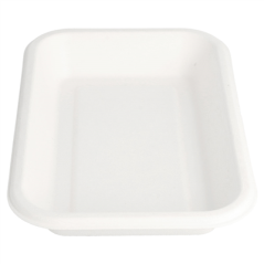 Image PLATEAUX 'BIONIC' 350 ML 18x12x2,5 CM BLANC BAGASSE (600 UNITÉ) #3